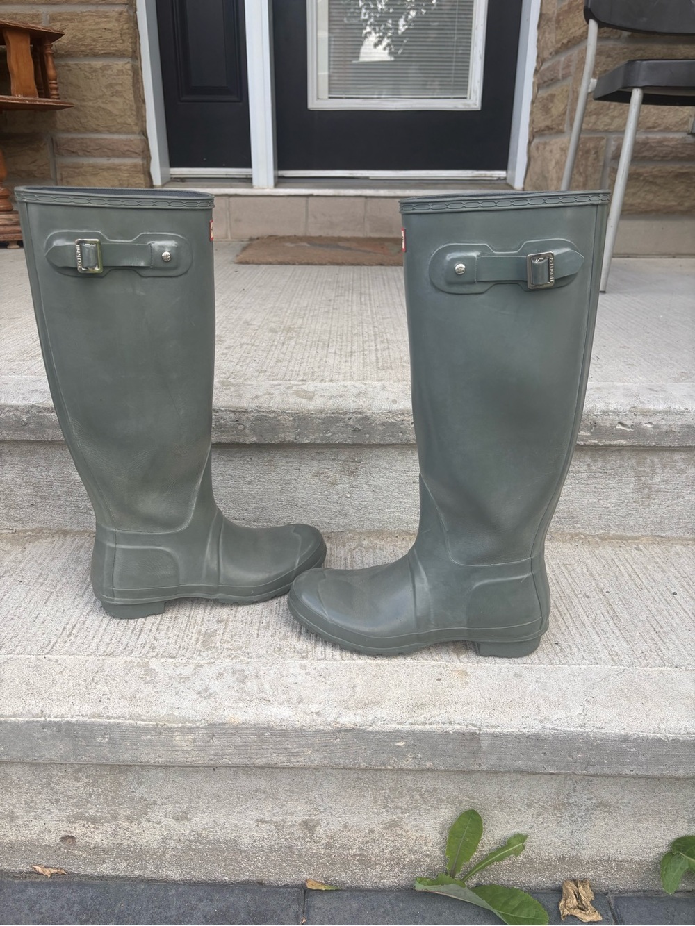Hunter Brand Women's Rain Boots in dark Green - Picture 8 of 11